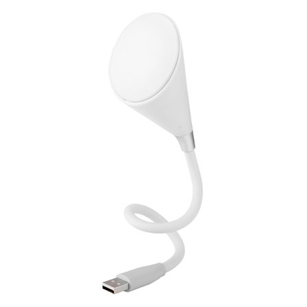 Mini trådløs Bluetooth-høyttaler Smart Touch USB LED-lyspære fleksibel for bærbar PC (hvit)