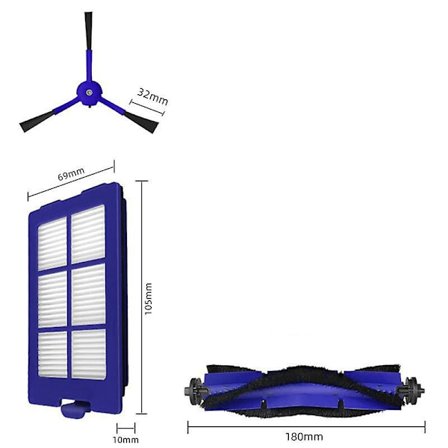 Egnet til X8 filter side hovedbørste tilbehør