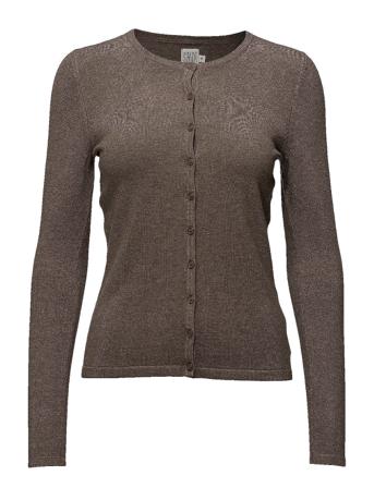 A8661, Milasz R-Neck Cardigan Strikkegenser Cardigan Brun Saint Tropez