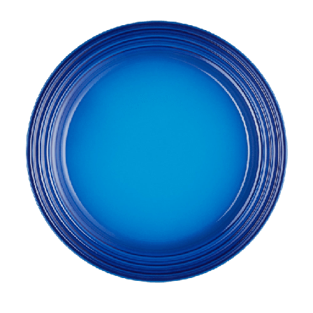 Le Creuset Pastatallrik Signature stengods 22 cm Azure Blue Serveringstillbehör Unisex Blå