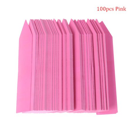 100 st 10x2cm plast växtetiketter märke växt tag trädgård trädgård Pink