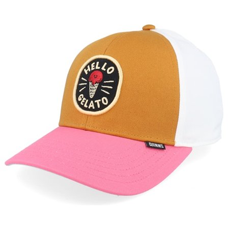Djinns - Bruin adjustable Cap - Kids Basic Cap Food Gelato Brown/Rose Adjustable @ Hatstore