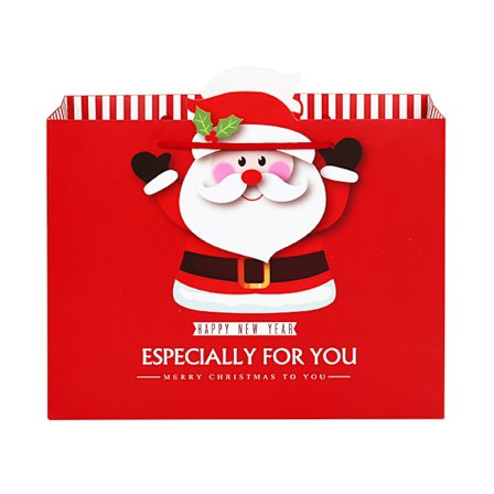 1 stk. julegavepose - åben - 14*7*15cm