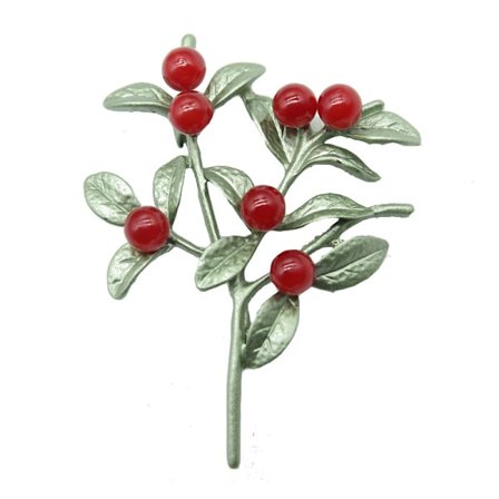 Dam Brosch Pin Damröd Trädblad Mode Kostym Klänning Smycken Present