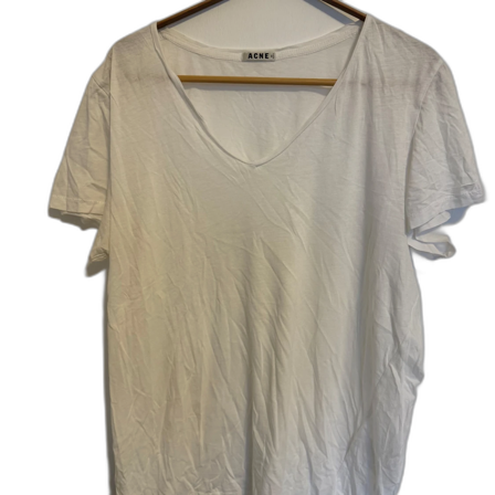 Vit v-ringad t-shirt från Acne Studios