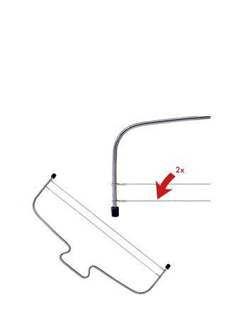 Städter Ekstra Tråde 34 Cm Til Kageskærer - Silver - L34CM