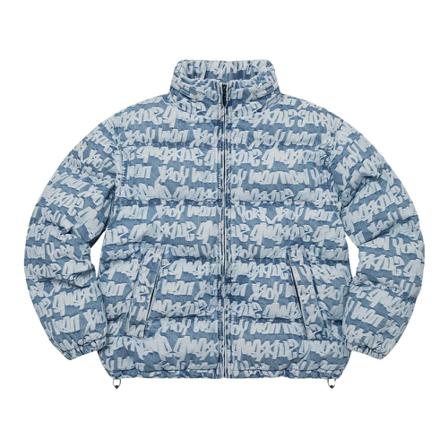 Supreme, Down Jackets Blauw, Heren, Maat:L