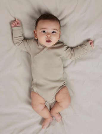 name it Nbnbody 2P Ls Wrap Solid Noos - Beige - 50