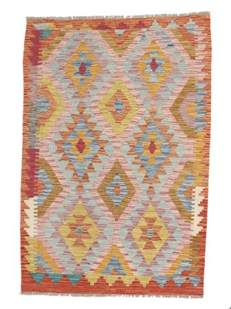 Klein Kelim Afghan Old Stil Teppich 100X147 Wolle