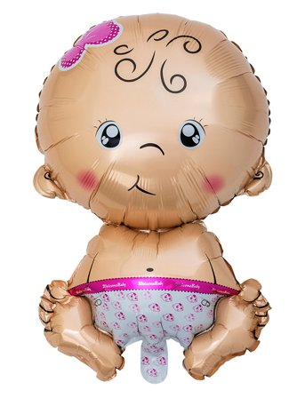 Joker | Foil Balloon Sitting Baby Pink | 70 cm