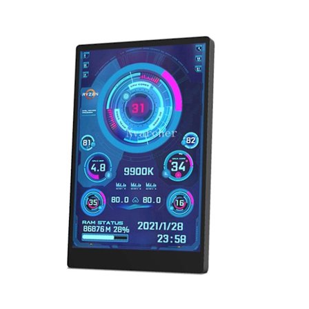 3,5 tums IPS USB Mini-skärm AIDA64 PC CPU RAM HDD Data Monitor Dator Temperaturdisplay Typ-C-WELLNGS