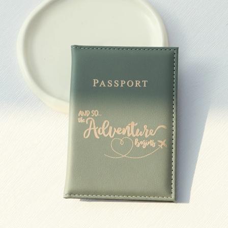 1 stk. Pascover PU Læder Pas Etui Holder Tegnebog Kort Letvægts Mode Rejsetilbehør Fly Green