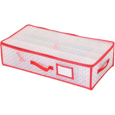 Oppbevaringsboks for Julekuler – 64/128 Rom med Glidelås og Lokk, Vanntett Julepyntboks