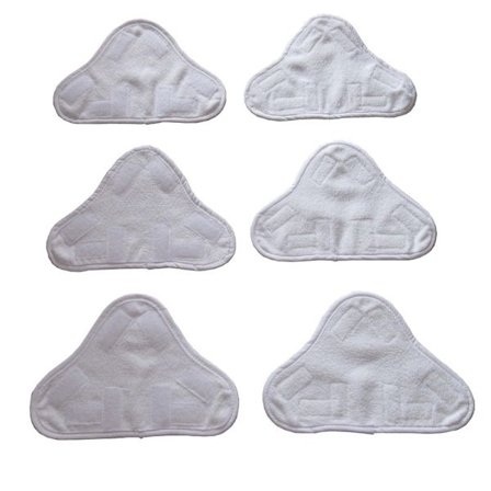 6 Vaskbare Mikrofiber Dampmoppe Puder, Vaskbare Betræk Dampmoppe Puder, Nemt Fastgøres til Dampmoppe via, Mikrofiber Dampmoppe Klude