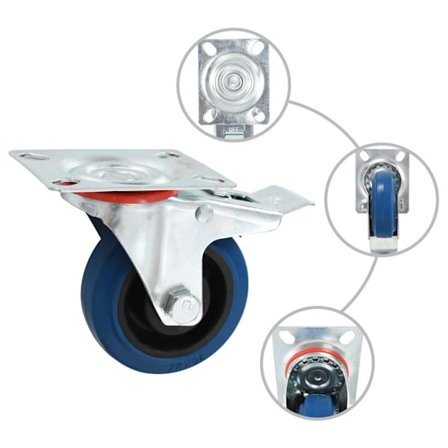 vidaXL Hjul 8 st 75 mm