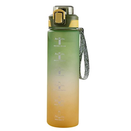 Motiverende Vandflaske med Strå, Vandflasker med Tid