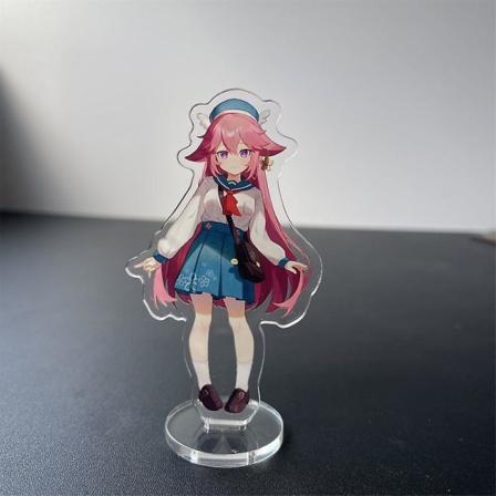 Game Genshin Impact Figur Xiao Zhongli Klee Qiqi Hutao Venti Akrylställ Modelltallrik Skrivbordsdekor Tillbehör Väska Fläktar Presenter 1