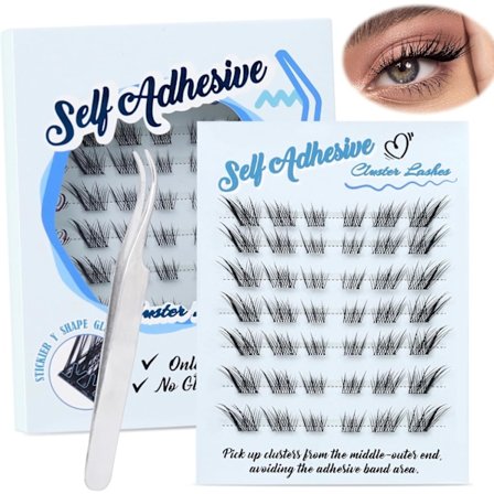 (iLashes.SE) Pre Glued Eyelashes Fox Eye Lashes Pre Glued Cluster Lashes C (Självhäftande Ögonfransa)