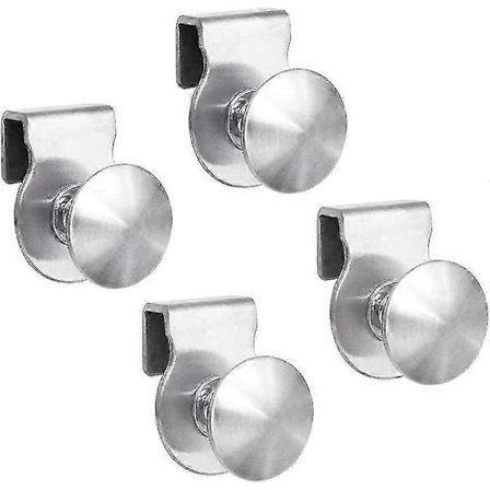 Sarja, jossa 4 lasiovenkahvaa, ruostumaton teräs, ei porausta, sopii 5–8 mm oviin