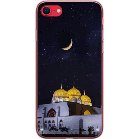 Yhteensopiva Puhelinkuori Apple iPhone 7 Tähtikirkas yö kultaisine kupoleineen ja puolikuun yllä valaistun moskeijan yllä