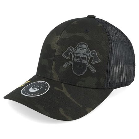 Bearded Man - Camo trucker Keps - Bone Beard Axes Multicam Black Camo Trucker @ Hatstore