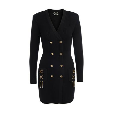 Elisabetta Franchi, Dresses Zwart, Dames, Maat:S,polyester