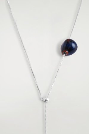 COS Women's Collar Extensible Con Esfera De Cerámica in Plateado