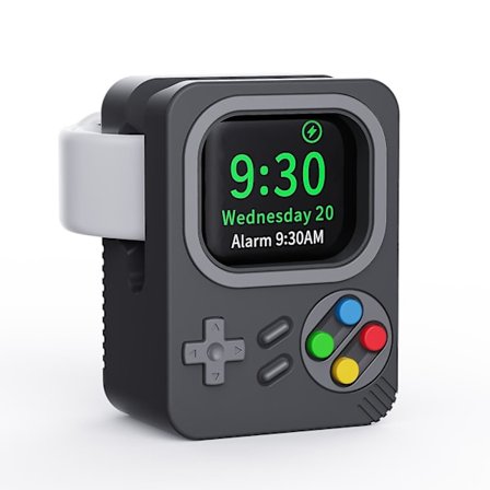Retro spelkonsol design silikonladdningsställ för Apple Watch
