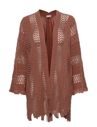 Crhava Knit Cardigan Brown Cream