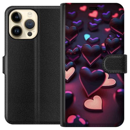 Yhteensopiva Lompakkokotelo Apple Apple iPhone 14 Pro Max KeskiyönSydämet