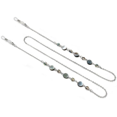 1 stycke (utan glasögon) damglasögonkedja kristall