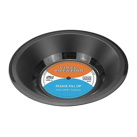 Sade Vinyl Fruktskål Ostfat Plast Fruktskål Chips Dessert Skål Vinyl Fruktskål Retro Vinyl Skål (FMY)