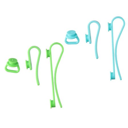 6 Stk Kroge Tilbehør til Bogg Tasker Tasker Nøgleringe GRØN&BLÅ