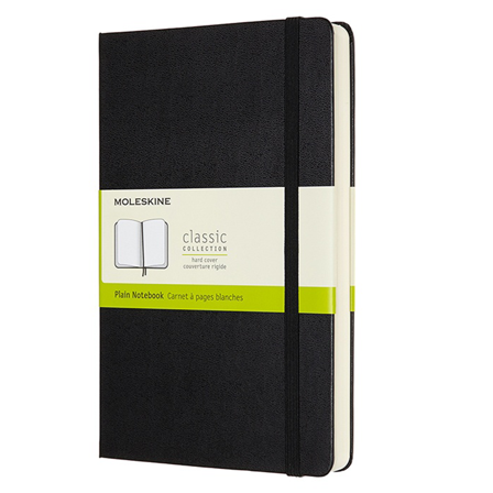 Moleskine Classic Hard Cover Notebook Expanded Black Plain