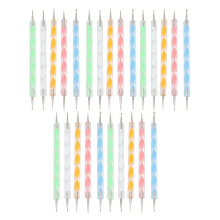 25 st Nail Art Dotting Pens Akryl Skruvstav Rund Huvud Nail Art Dubbeländad Dotting Pen Indentation Pen Nail Art Verktyg