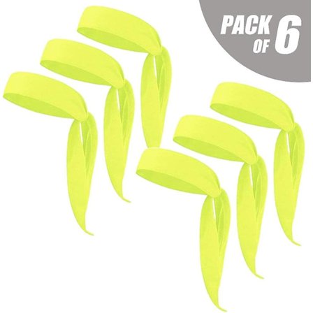 6 stk. Unisex Sports Hårbånd Ikke-Skridsikre Hårbånd Svedbånd Bandana Til Træning Løbetur Yoga