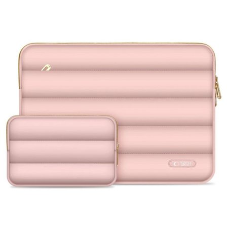 Tech-Protect Puffy Laptop Sleeve 15-16" with accessory pouch - Pink