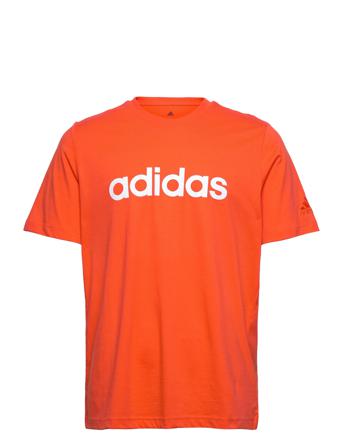 Essentials Embroidered Linear Logo T-Shirt T-shirt Orange Adidas Performance
