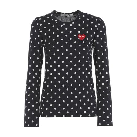 Comme des Garçons Play Long Sleeve Tops blå, Dam, Dam, Storlek: S