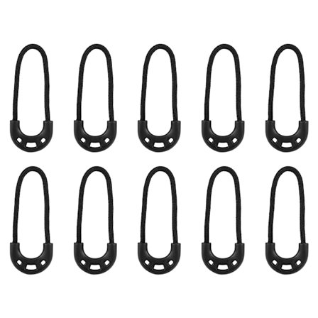 10 kpl/pussi EDC musta pieni vetoketjun vedin naru ulkoiluvaatteisiin repun lisävaruste