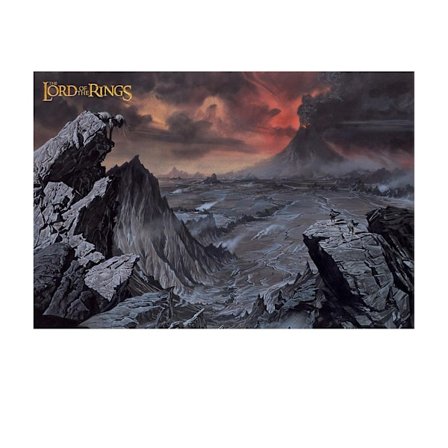 The Lord Of The Rings Mount Doom Poster En Storlek Kol/Röd