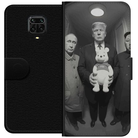 Yhteensopiva Lompakkokotelo Xiaomi Xiaomi Redmi Note 9 Pro Mustavalkoinen taideteos surrealistisella poliittisella symboliikalla ja odottamattomalla k