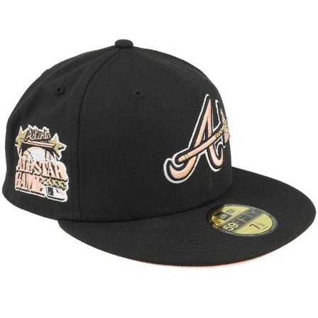 New Era - MLB Svart fitted Keps - Atlanta Braves Echo 59FIFTY Black/Peach Fitted @ Hatstore