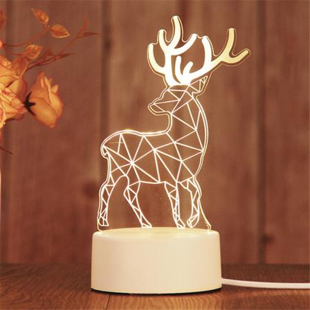 USB Milu 3D akryyli koriste LED-lamppu Koti sisustus Yö