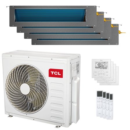 Condizionatore TCL Canalizzabile Serie D quadri split 12000+12000+12000+12000 BTU inverter A++ wifi unità esterna 12.2 kW
