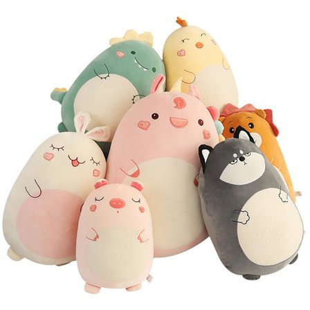 Squishmallow Plysjdukke - Kawaii Dyr - Dinosaur - Pingvin