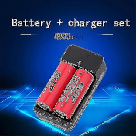 2 stk. 26650 3,7v 8800mah Oppladbart Li-ion Batteri + Lader For Lommelykt