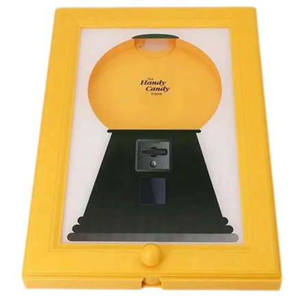 Tyggegummi Automat Vægmonteret Dispenser Billede Foto, Betænksom Gaveidé Gul