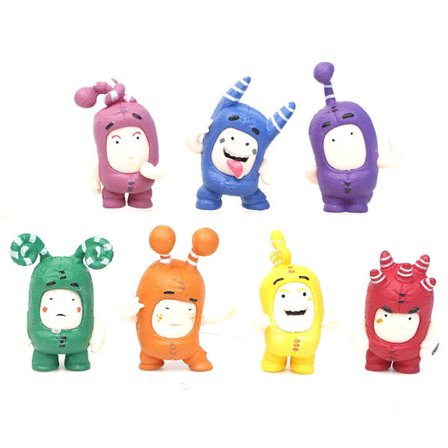 7 stk./parti Oddbods Anime Figur Leke Samleobjekt Modell Statue Leker PVC Figurer Skrivebords Ornamenter Fans Samleobjekt Modell
