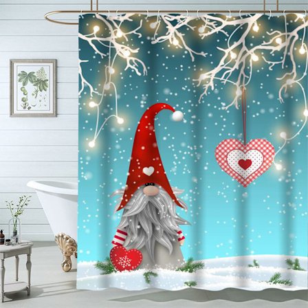 Julklappsduschdraperi Praktisk Badrumsjuldekoration Duschdraperi 180*180